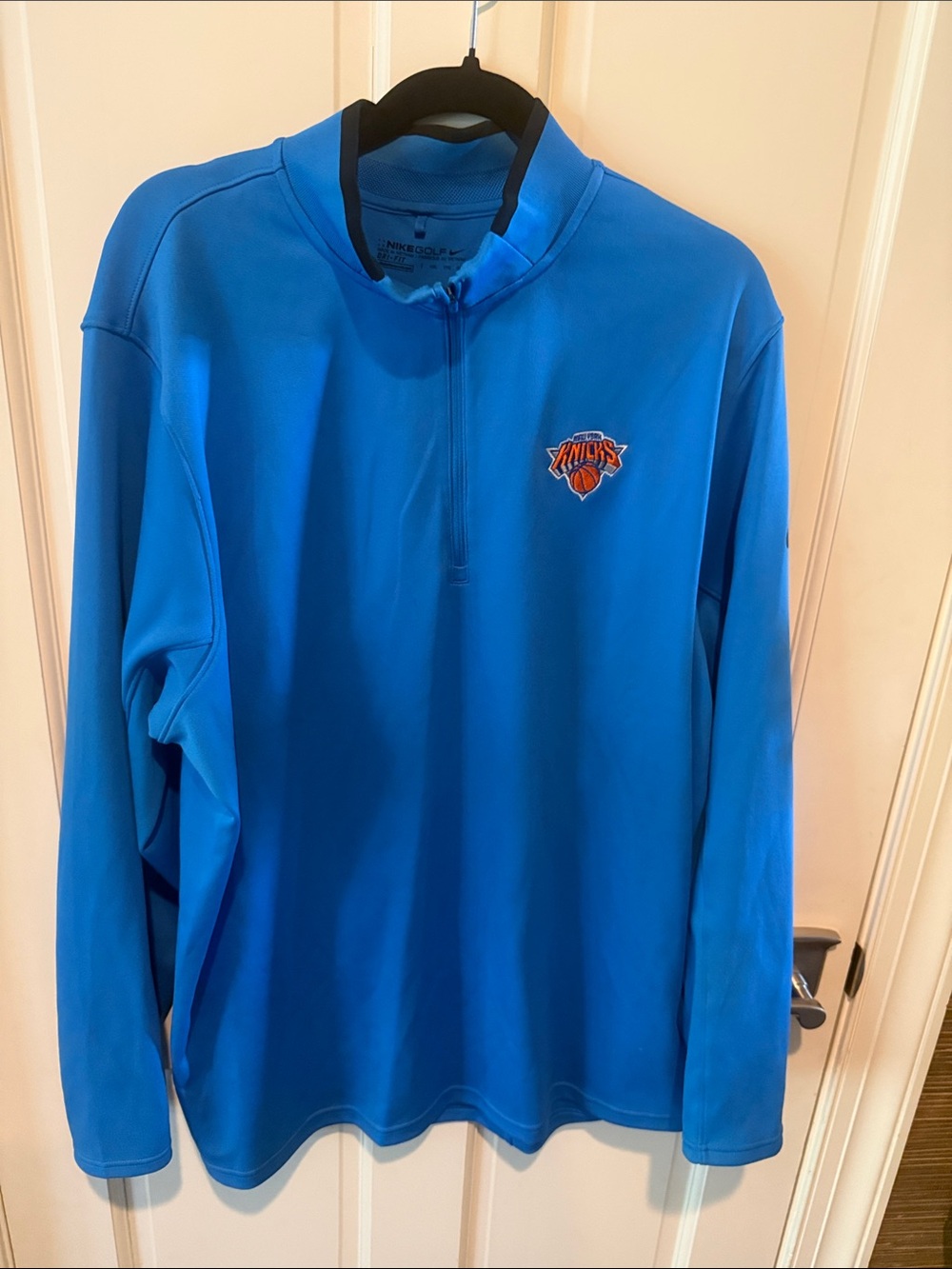 NIke Golf New York Knicks Blue Quarter-Zip Pullover